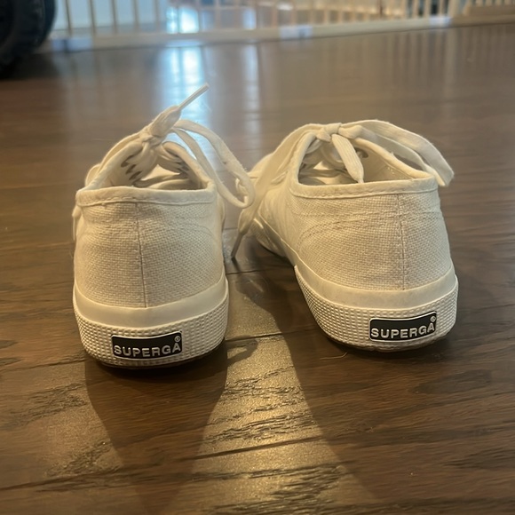 Superga White Canvas Sneakers Classic - Picture 7 of 8